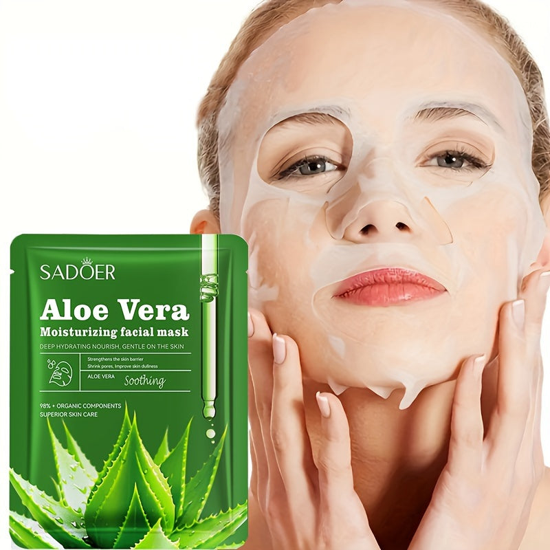 3/6pcs Aloe Vera Rich Hydration Facial Mask Set