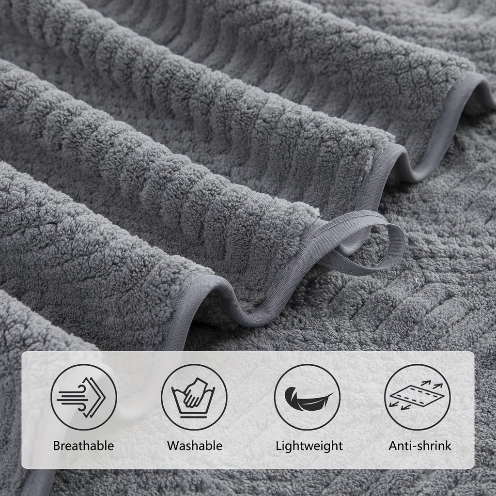 Oversized Bath Towels Set Microfiber