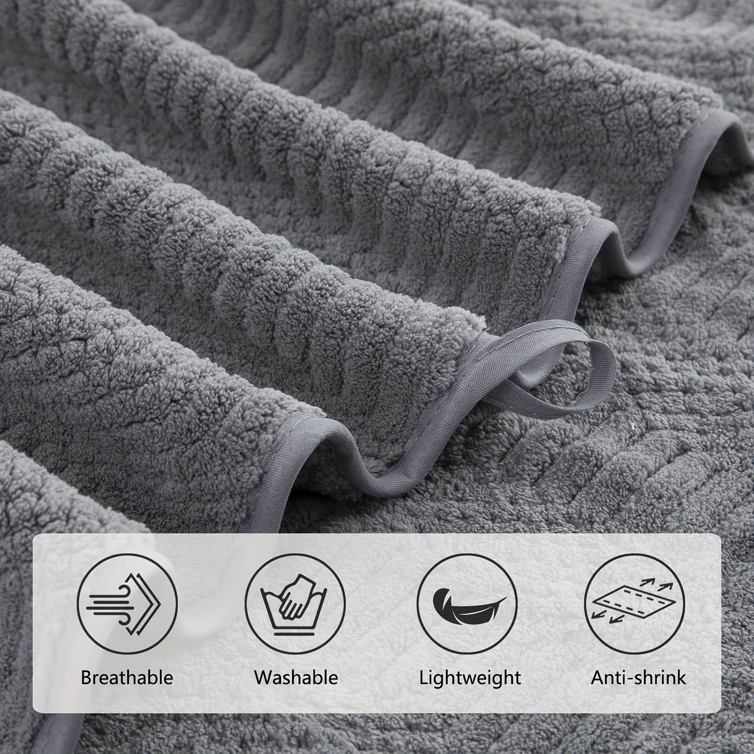Oversized Bath Towels Set Microfiber