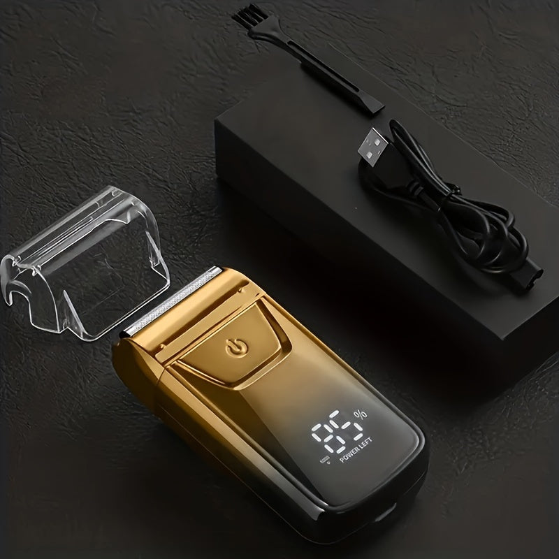MIGUAN 2-in-1 Sleek Golden Electric Foil & Bald Shaver Trimmer