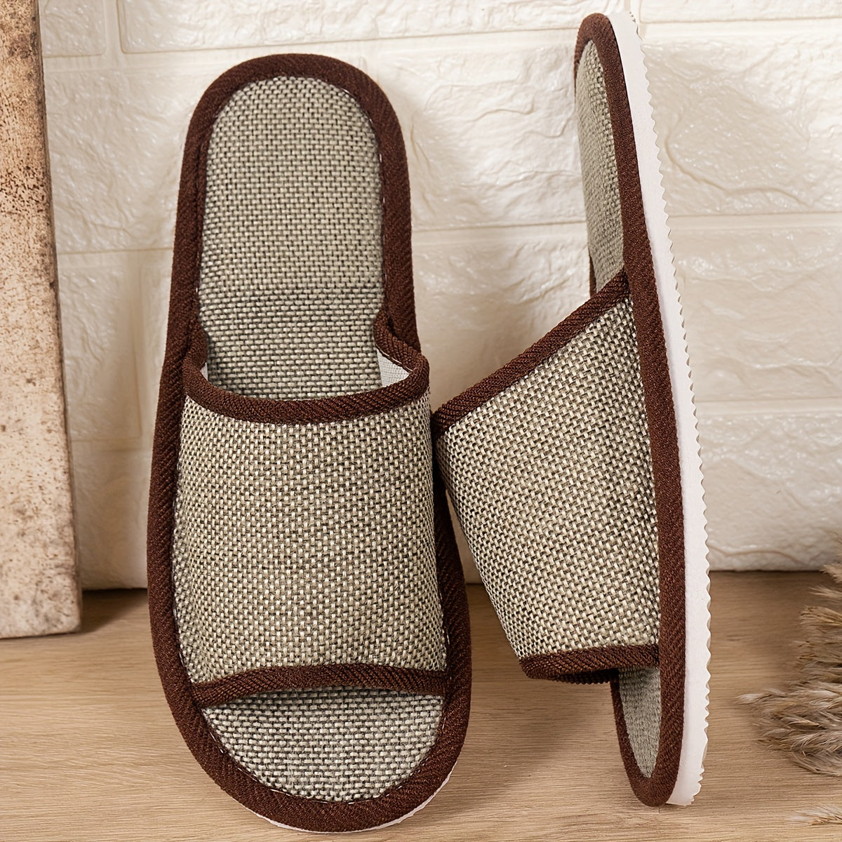 Mens Open Toe Slippers