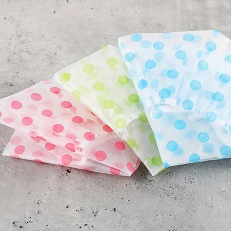 Buy 2 Get 1 Free, total of 3 pcs Adorable Polka Dot Printed Shower Caps