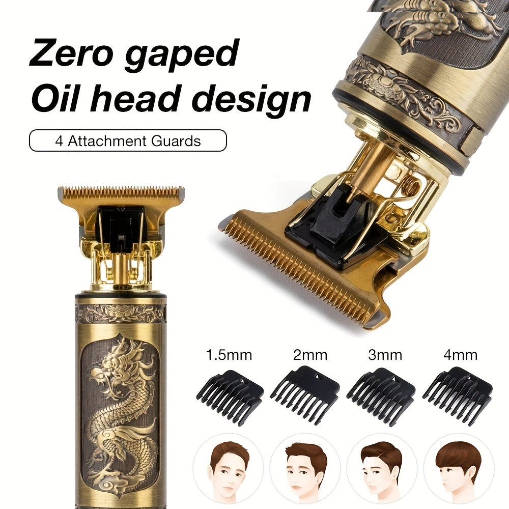 LCD Display Hair Clipper and Trimmer for Men - Retro Style