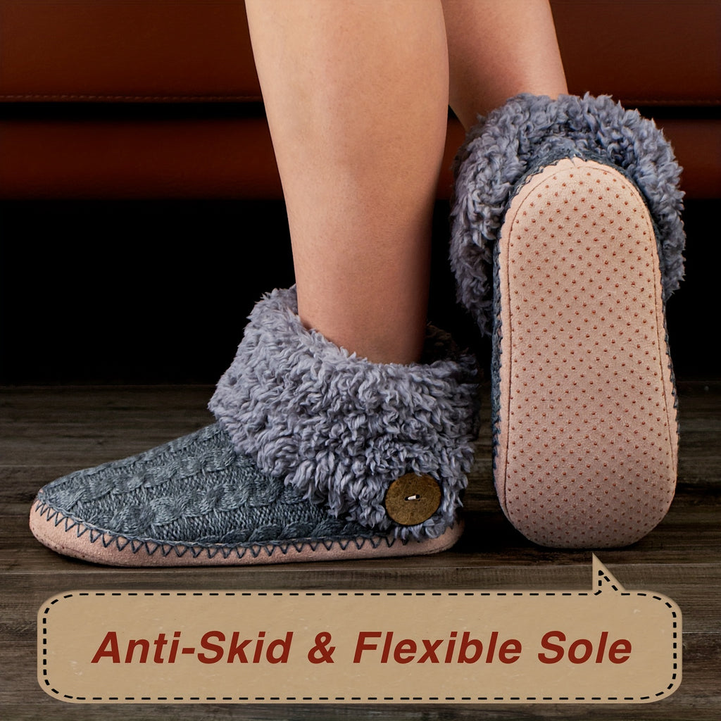 Women's Fuzzy Bootie Slippers