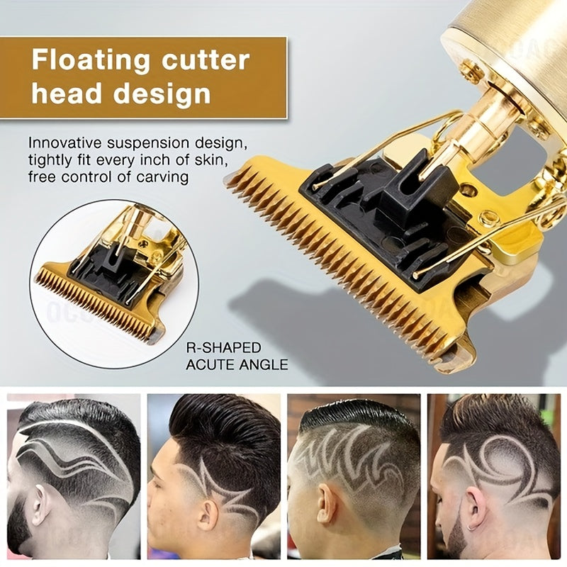LCD Display Hair Clipper and Trimmer for Men - Retro Style
