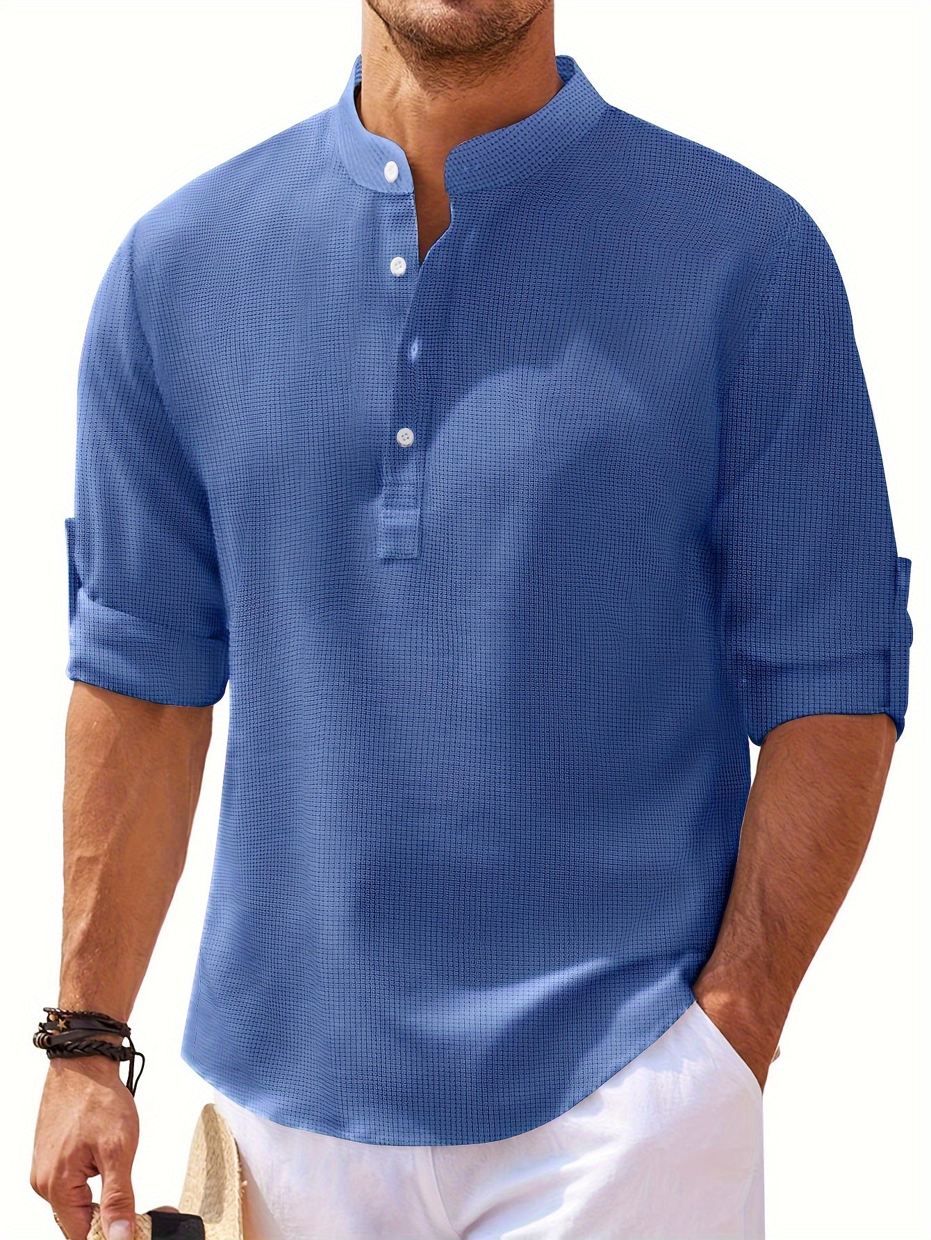 Vintage Plaid Men's Shirt for Spring/Fall: Durable, Casual Elegance with Comfort Fit