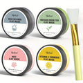 4-Grain Clay Facial Mask Set | Turmeric Vitamin C, Green Tea, Dead Sea Mud, Rose Clay Masks | Deep Cleaning, Moisturizing, Formaldehyde-Free | Ideal for Christmas, Halloween, New Year, Valentine'S Day, Birthdays, Anniversarie