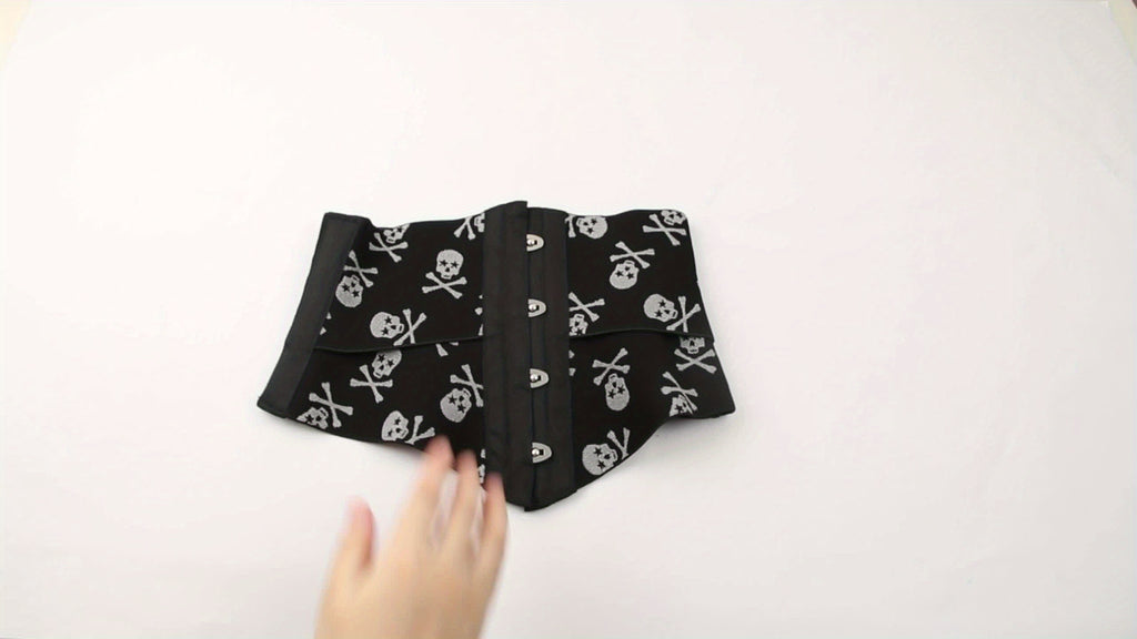 Gothic Skull Pattern Waist Trainer Trimmer Belt,