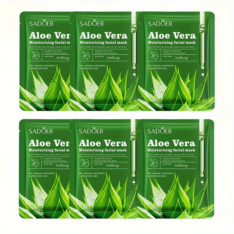3/6pcs Aloe Vera Rich Hydration Facial Mask Set