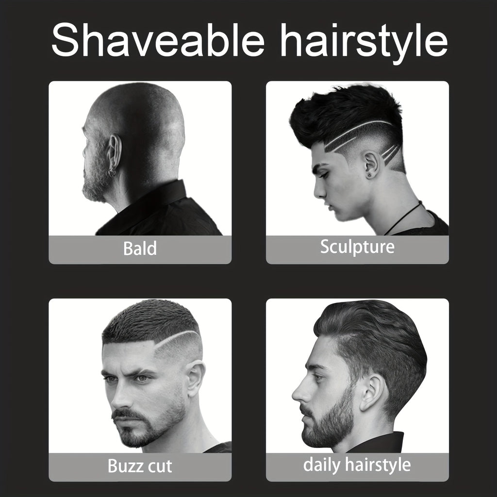 Men's Electric Shaver with LED Display, Hair Clipper, Trimmer, Beard Trimmer Wireless