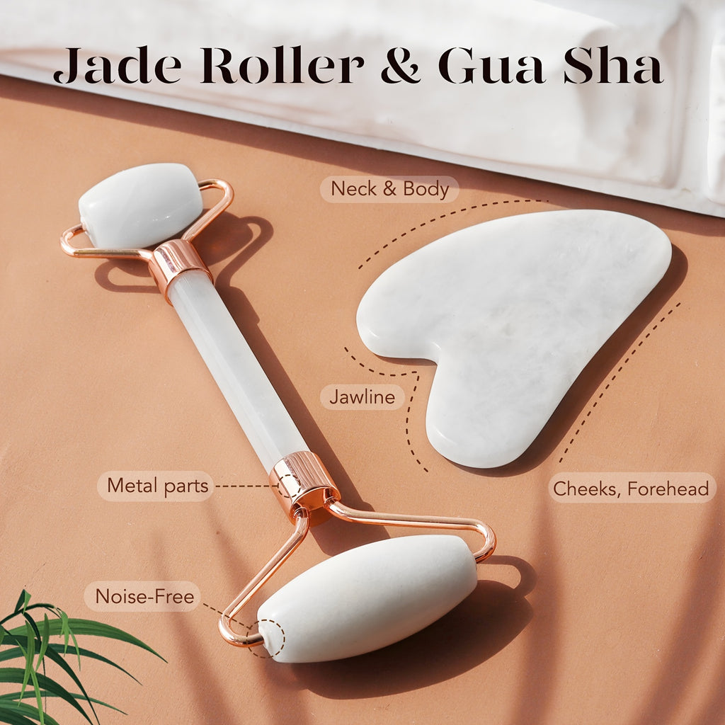 Gua Sha & Jade Roller Facial Tools Face Roller