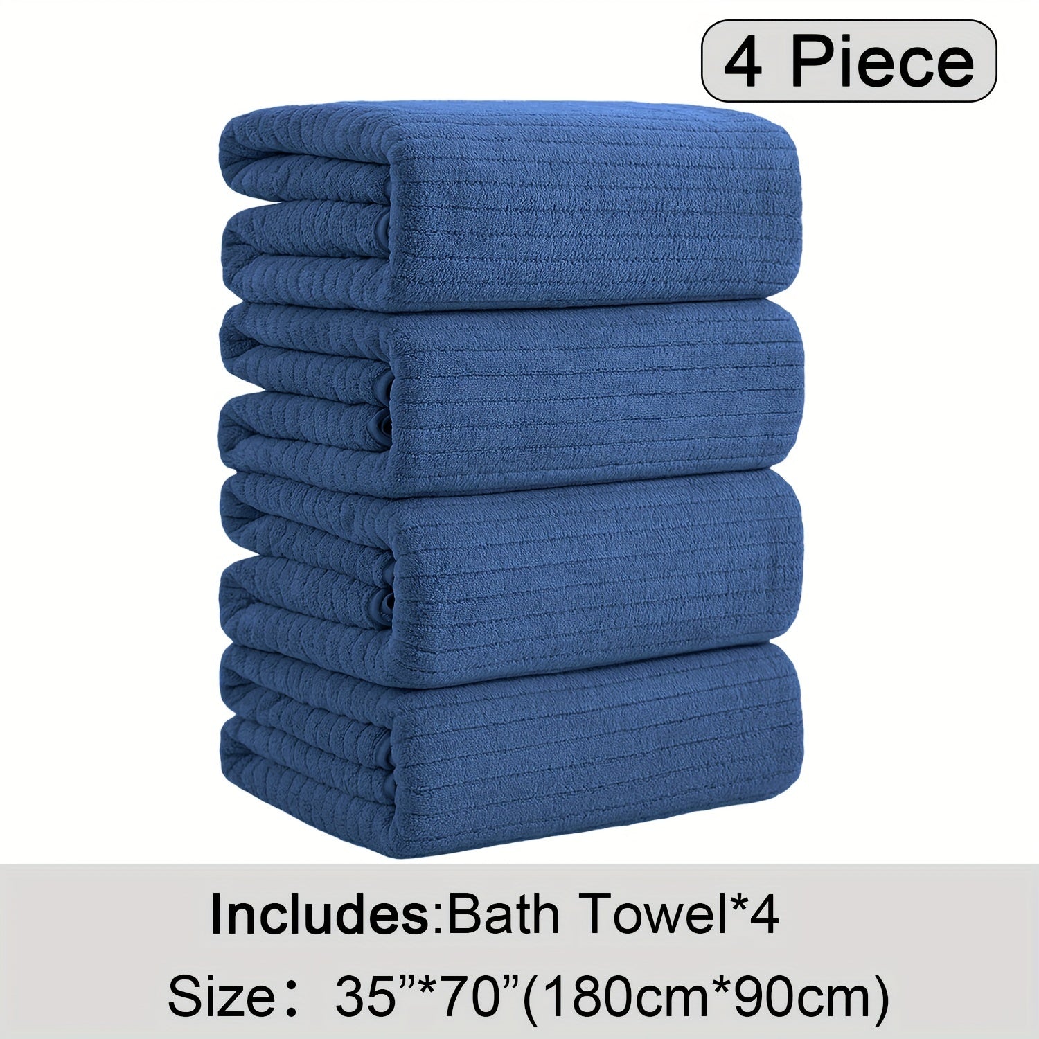 4 Pack Oversized Bath Towels Set