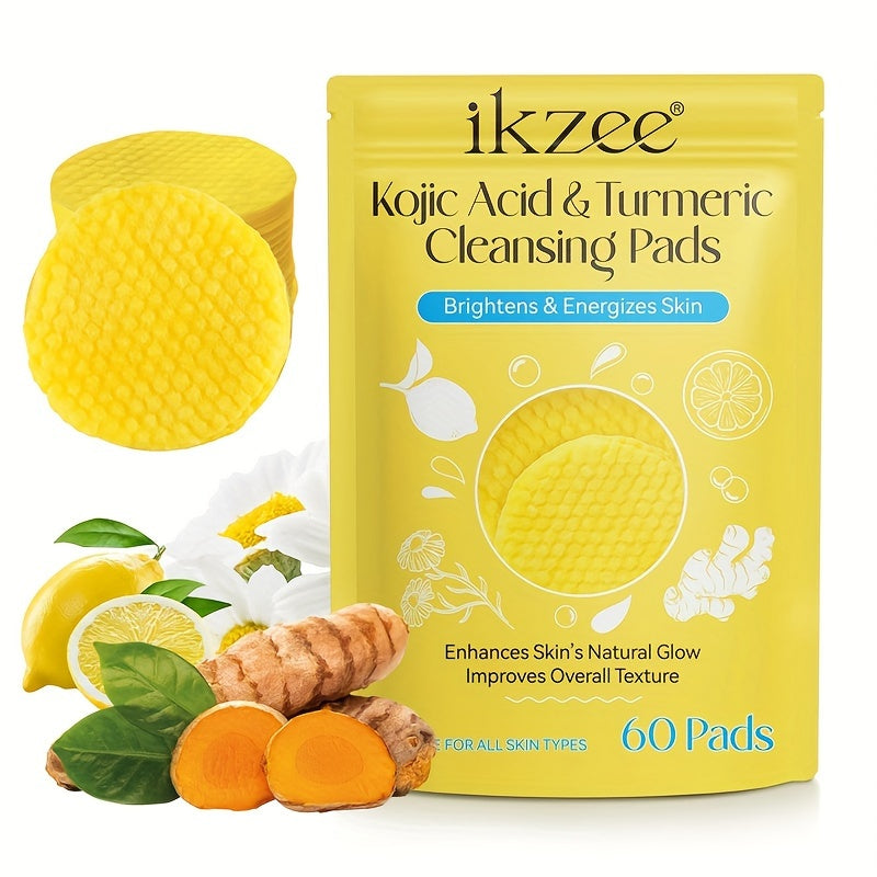 Kojic Acid & Turmeric Cleansing, 60 Pads for All Skin Types