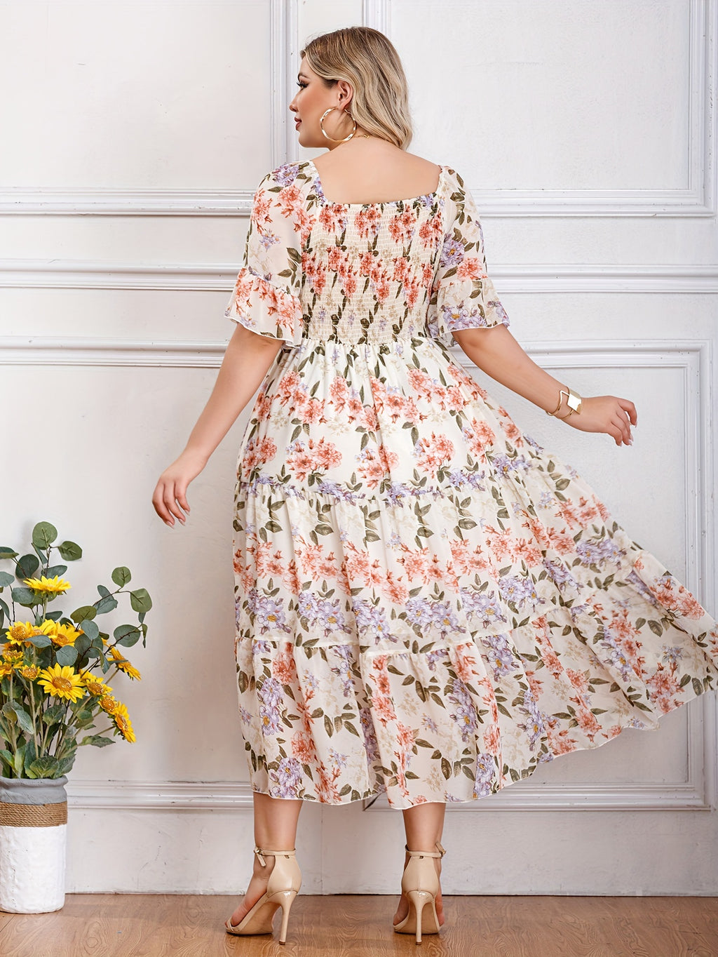 Plus Size Floral Haven Maxi Dress