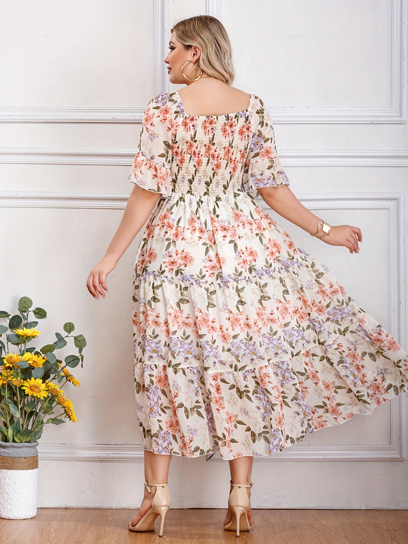 Plus Size Floral Haven Maxi Dress