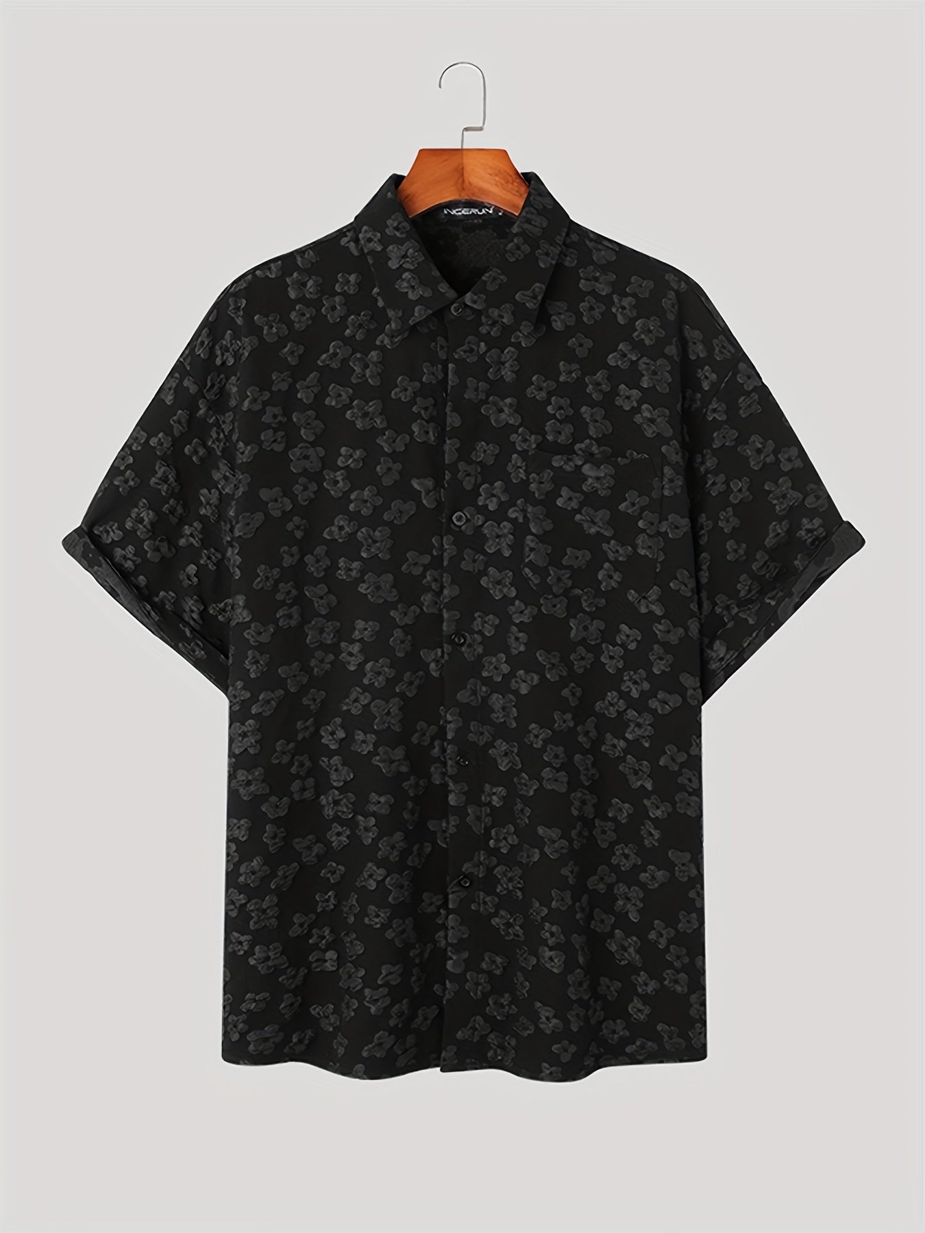 Men's Bohemian Floral Print Casual Shirt - Loose Fit