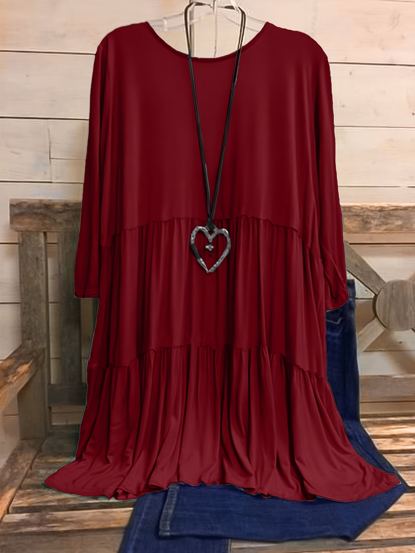 Plus Size Women's Chic Smock Dress