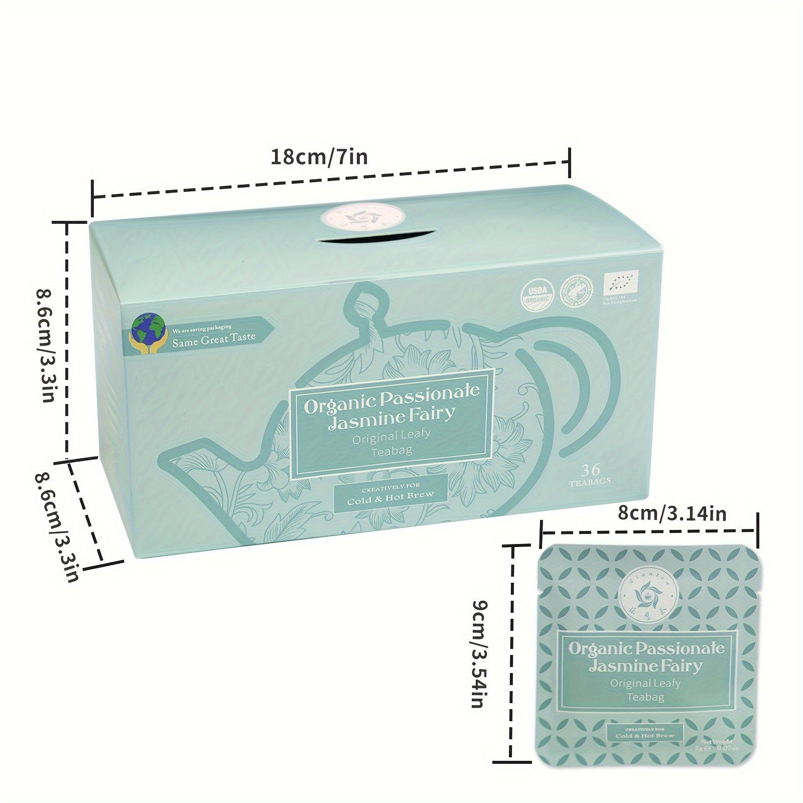 RIANTEA Premium Jasmine Green Tea, 36 Ct