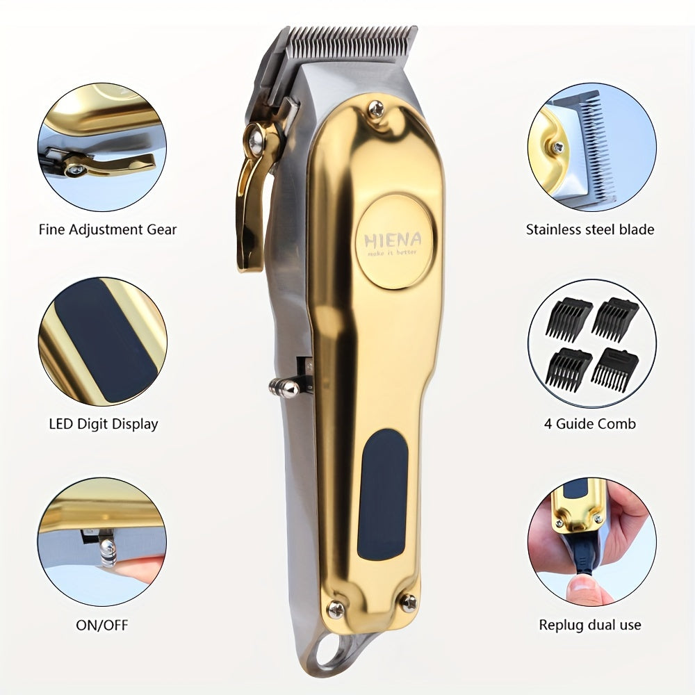 3pcs Men's Professional Hairdresser - T-Shaped Blade Trimmer With USB Charging