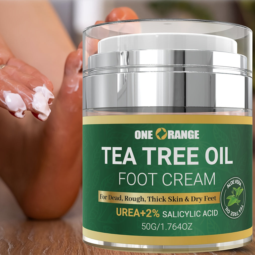 Tea Tree Oil Foot Cream with Urea & Salicylic Acid - 50g Alcohol-Free