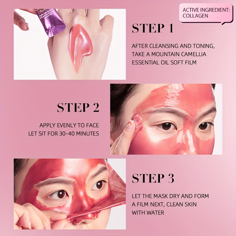 Camellia Collagen Facial Mask Hydrating, Firming, and Anti-Wrinkle