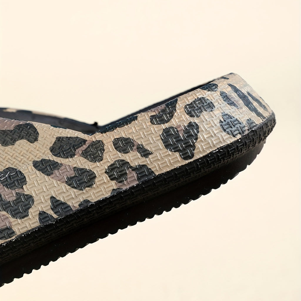 Women's Fashion Leopard Print Flip Flops