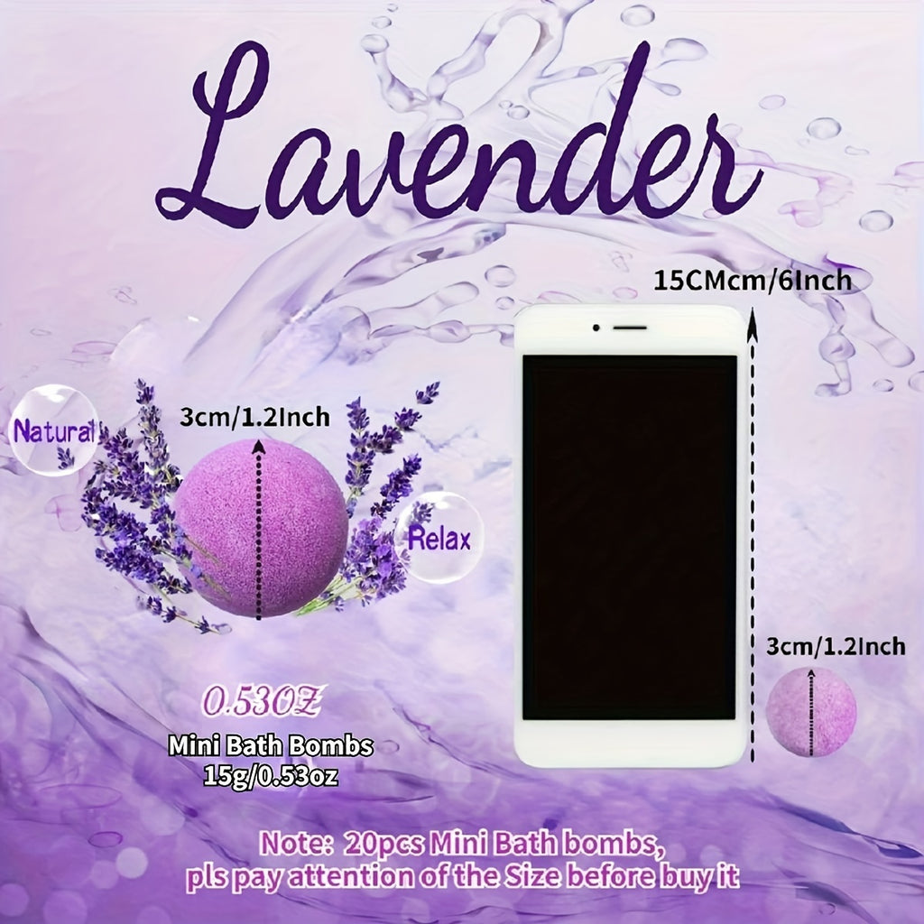 20 Pcs Luxurious Lavender Bath Salt Bombs