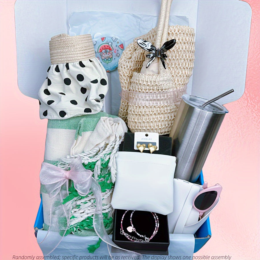 14-Piece Gift Basket for Women: Cozy Blanket, Self-Care Essentials and More
