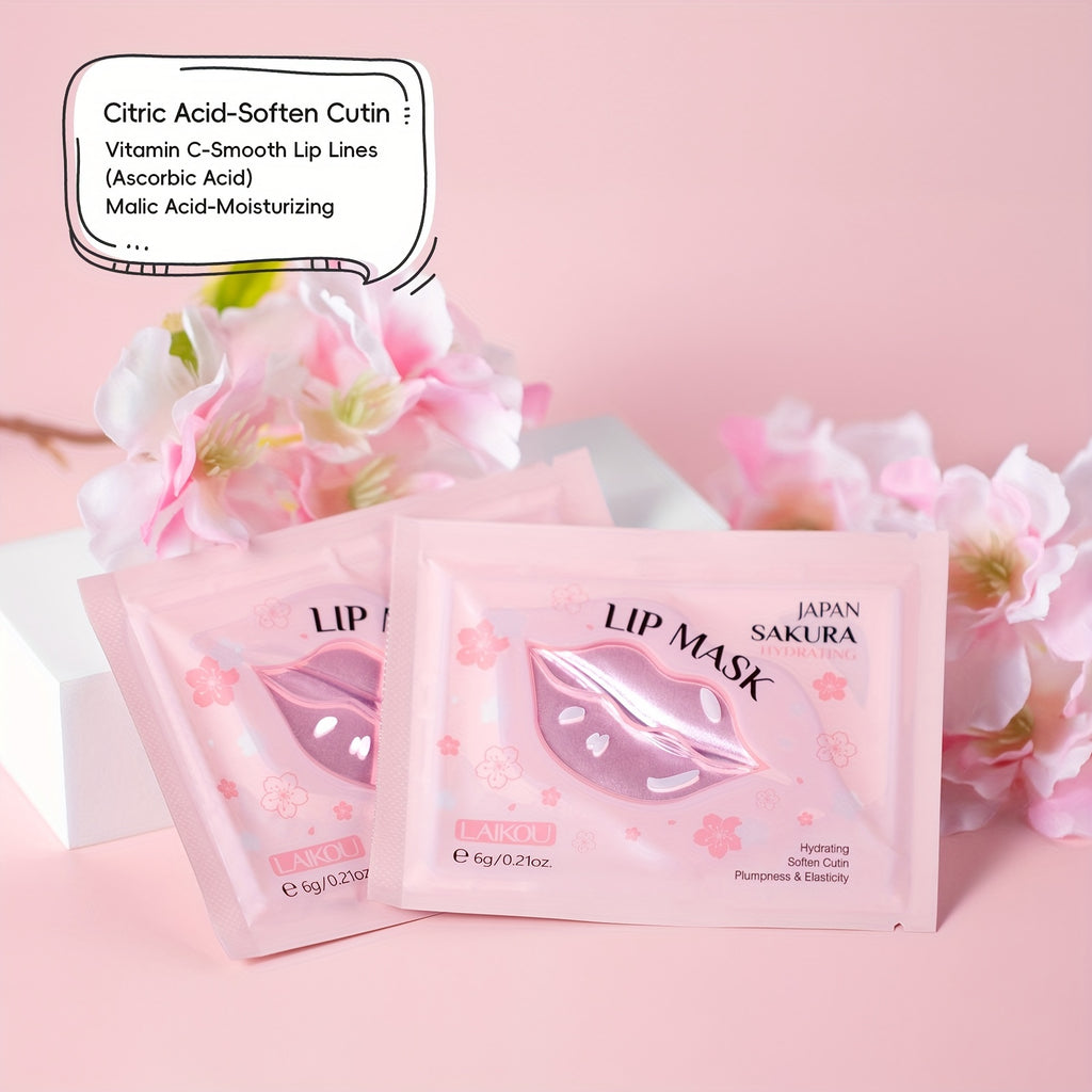 LAIKOU Japanese Sakura Skin Care Set - Unisex Adult 20-Piece Travel Kit with Sleeping Mask