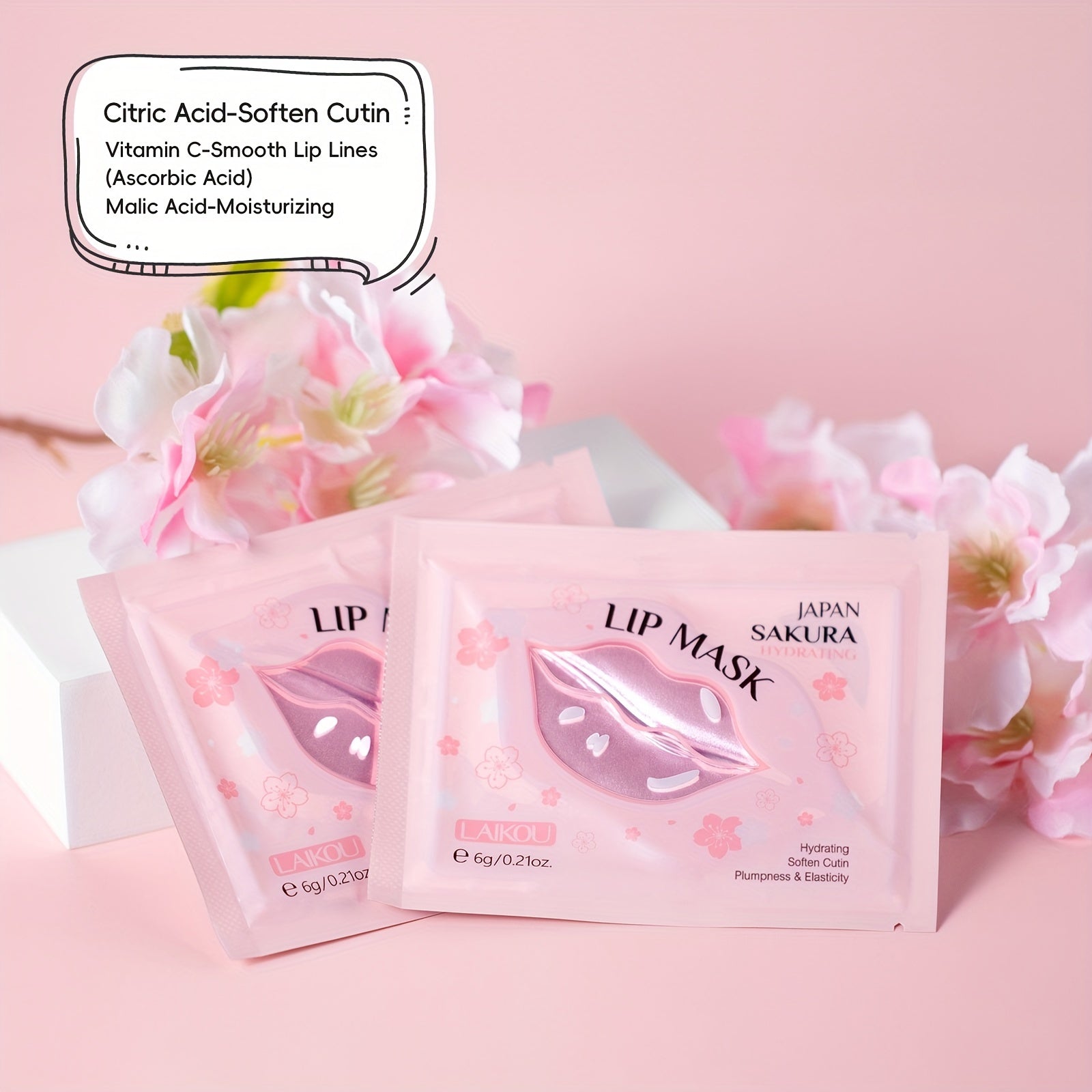 LAIKOU Japanese Sakura Skin Care Set - Unisex Adult 20-Piece Travel Kit with Sleeping Mask