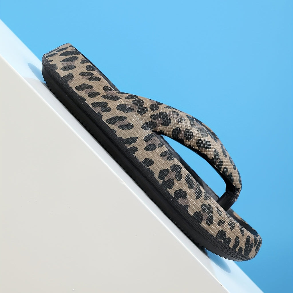 Women's Fashion Leopard Print Flip Flops