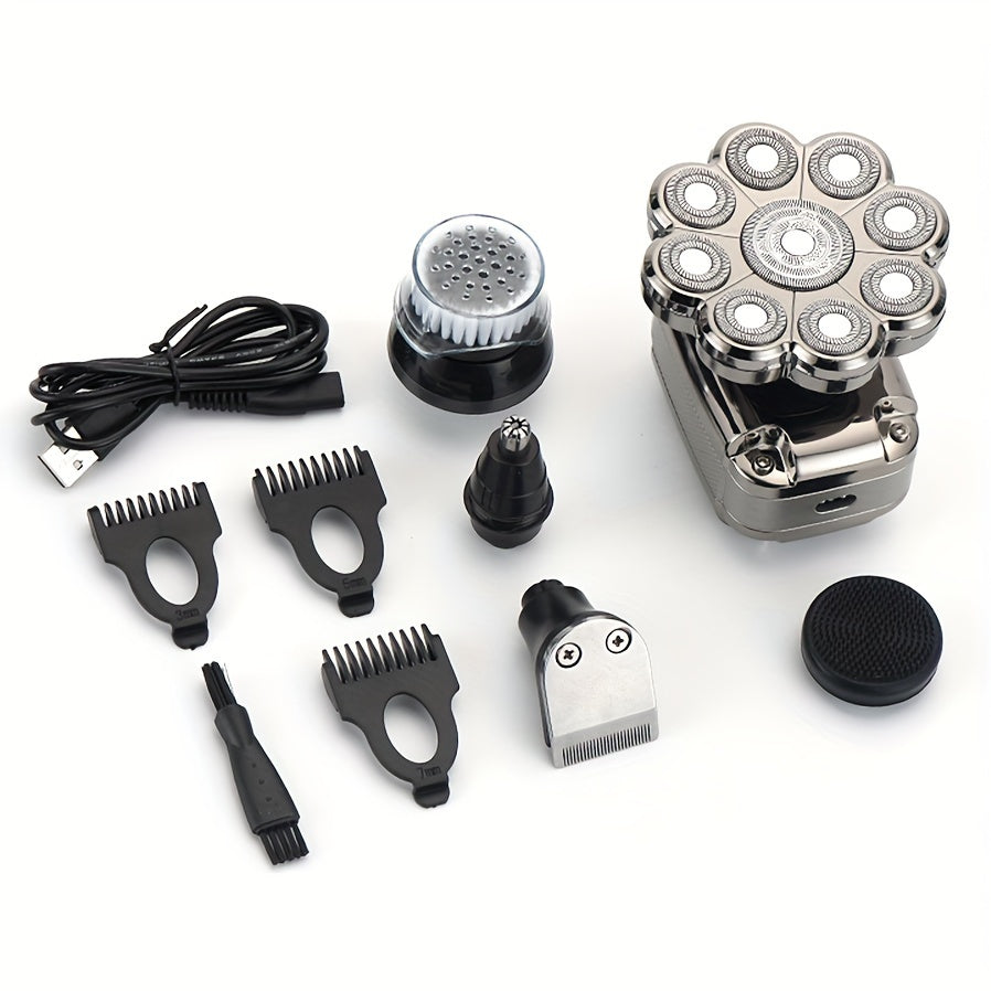 5-in-1 Electric Razor For Men: Detachable Head Shaver