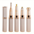 Rechargeable Women's Hair Trimmer with 4 Heads for Face, Eyebrows, Nose, and Body