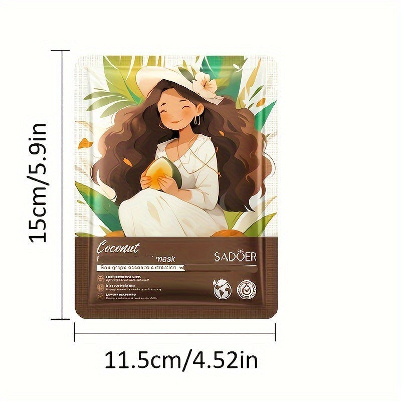 5 Pieces/10 Pieces Plant-Based Squalane Facial Mask Set Alcohol free