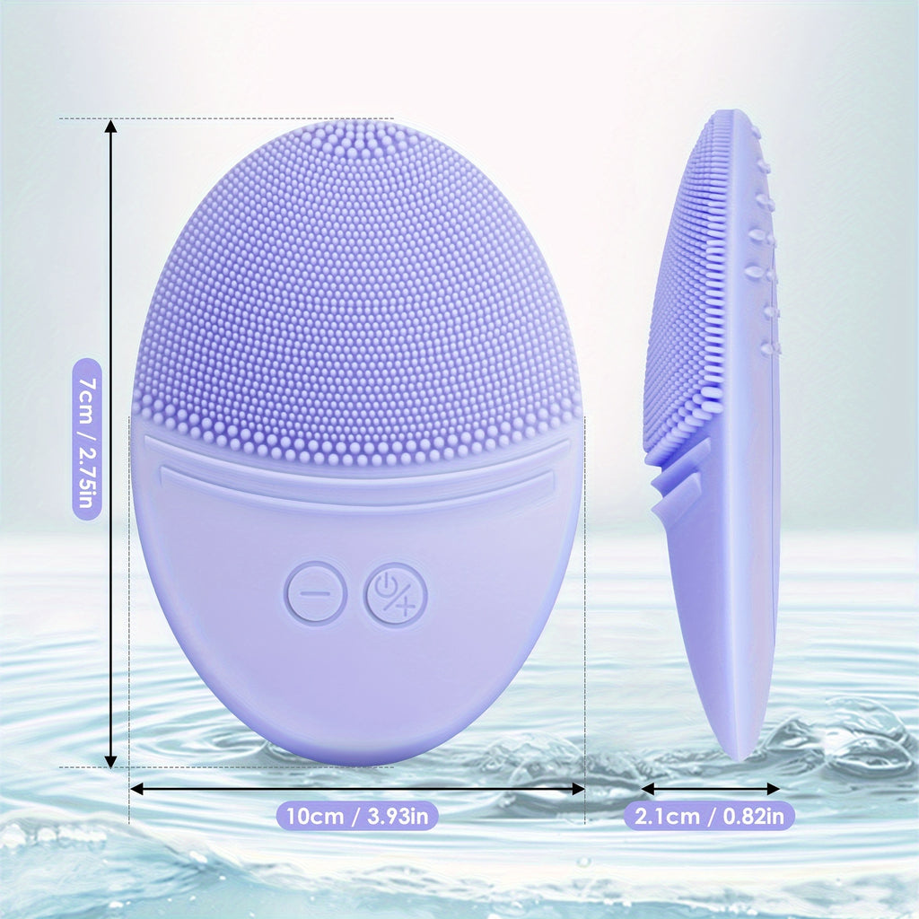 Facial Cleansing Brush, Skin care, Waterproof Face Brush for Deep Cleansing Violet