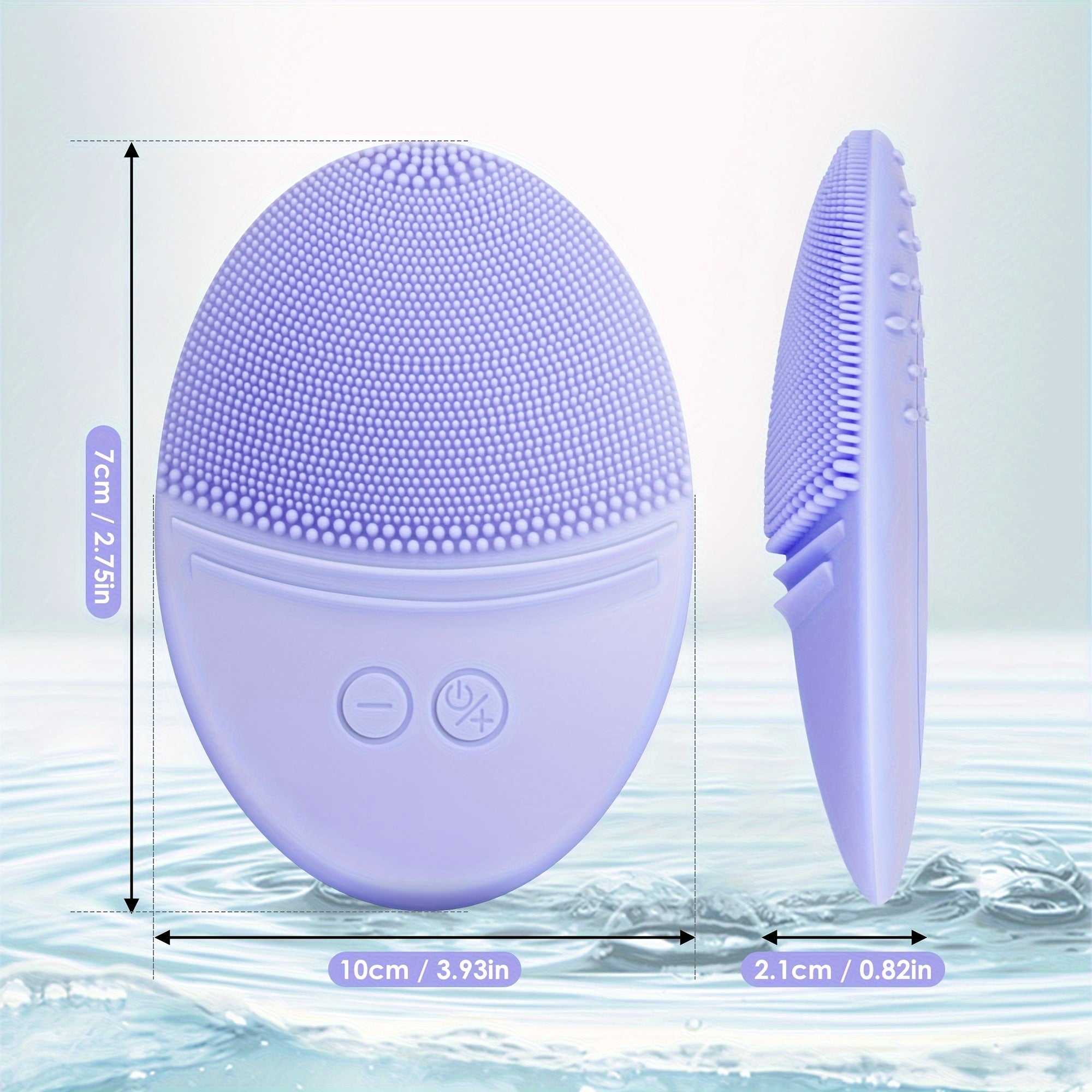 Facial Cleansing Brush, Skin care, Waterproof Face Brush for Deep Cleansing Violet