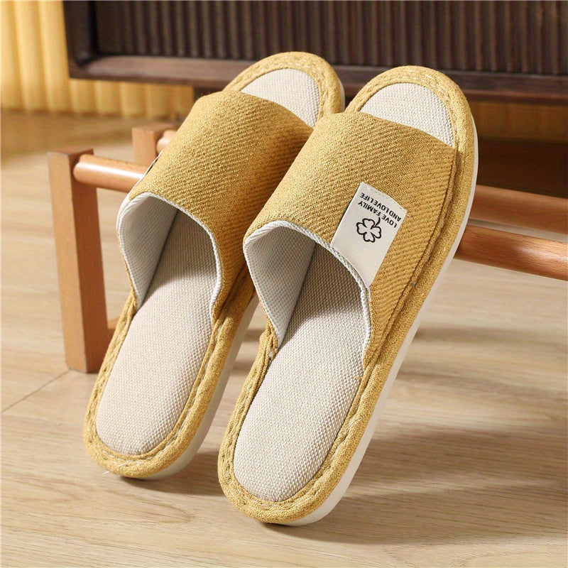 Cozy Women's Indoor Linen Slippers