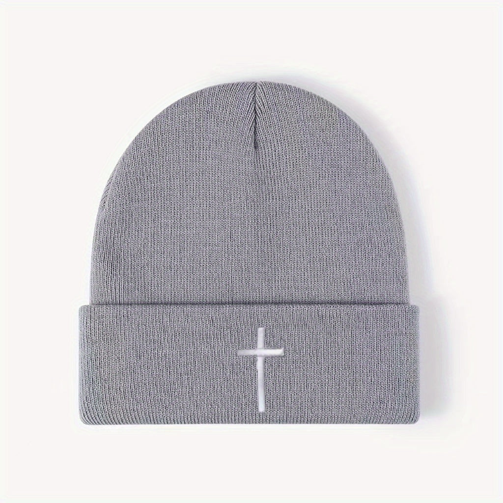 Embroidered 3D Knitted Hat - Faith & Comfort Warm Beanie