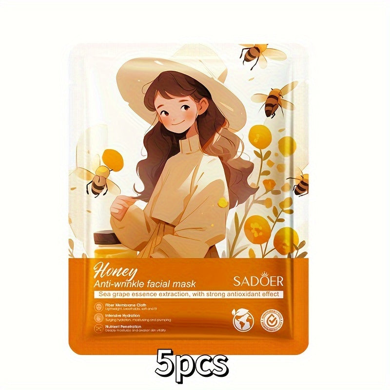 5 Pieces/10 Pieces Plant-Based Squalane Facial Mask Set Alcohol free