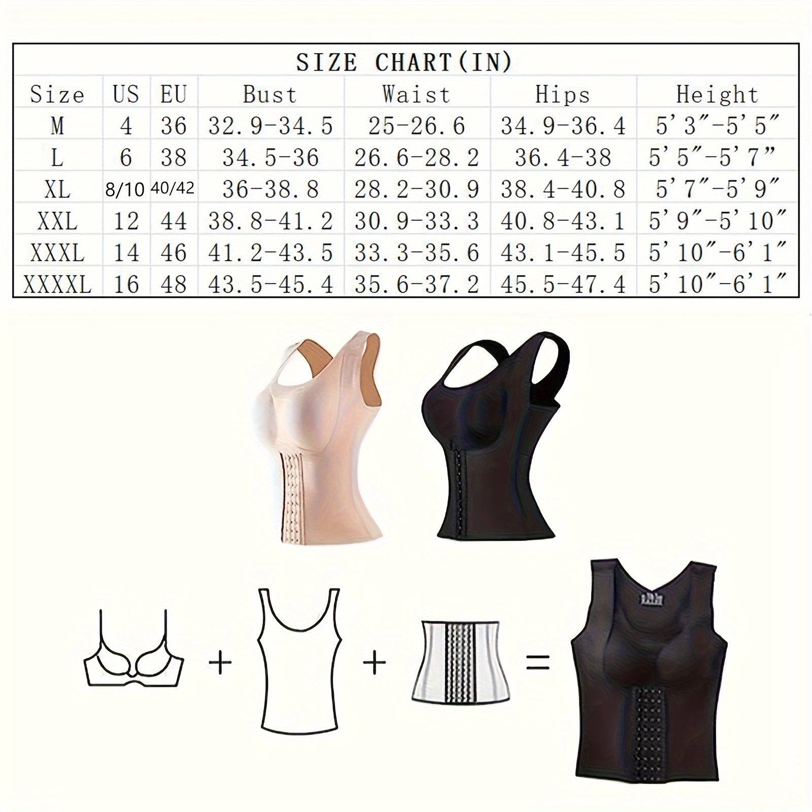 1pc 3-in-1 Waist Trainer Corset, 3-in-1 Waist Trimmer, Shapewear