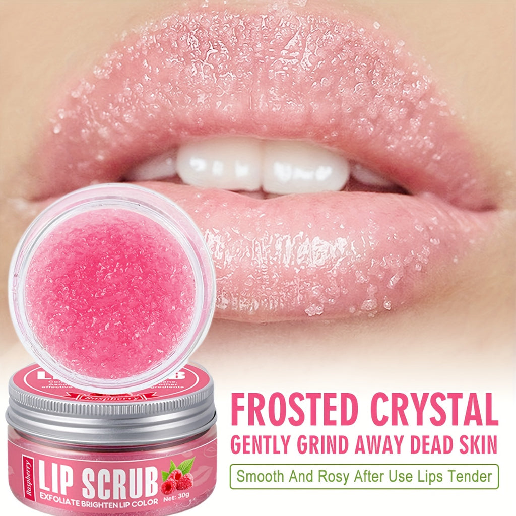 Raspberry Scent Lip Scrub 30g/1.06oz, Exfoliating & Moisturizing Lip Care