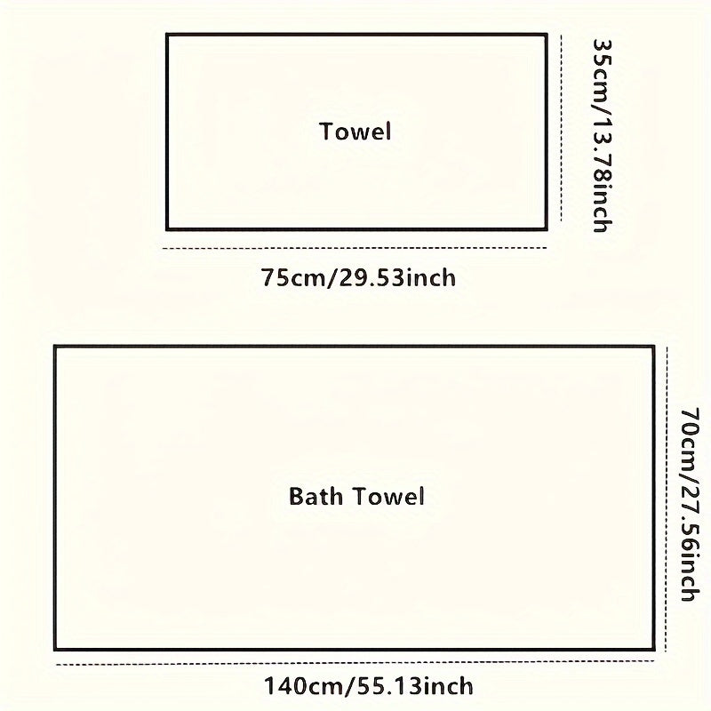 4pcs Floral Embroidered Towel Set, Ultra-Fine Fiber Towels