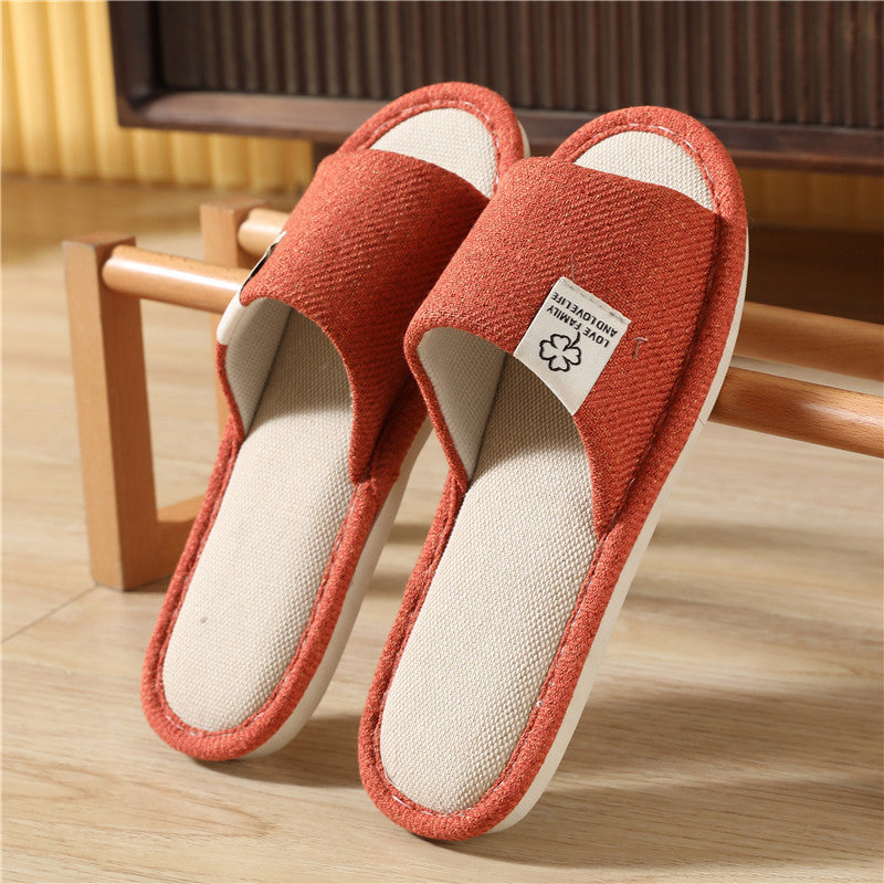Cozy Women's Indoor Linen Slippers