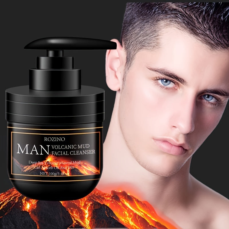 100g Rozino for Man Volcanic Mud Facial Cleanser