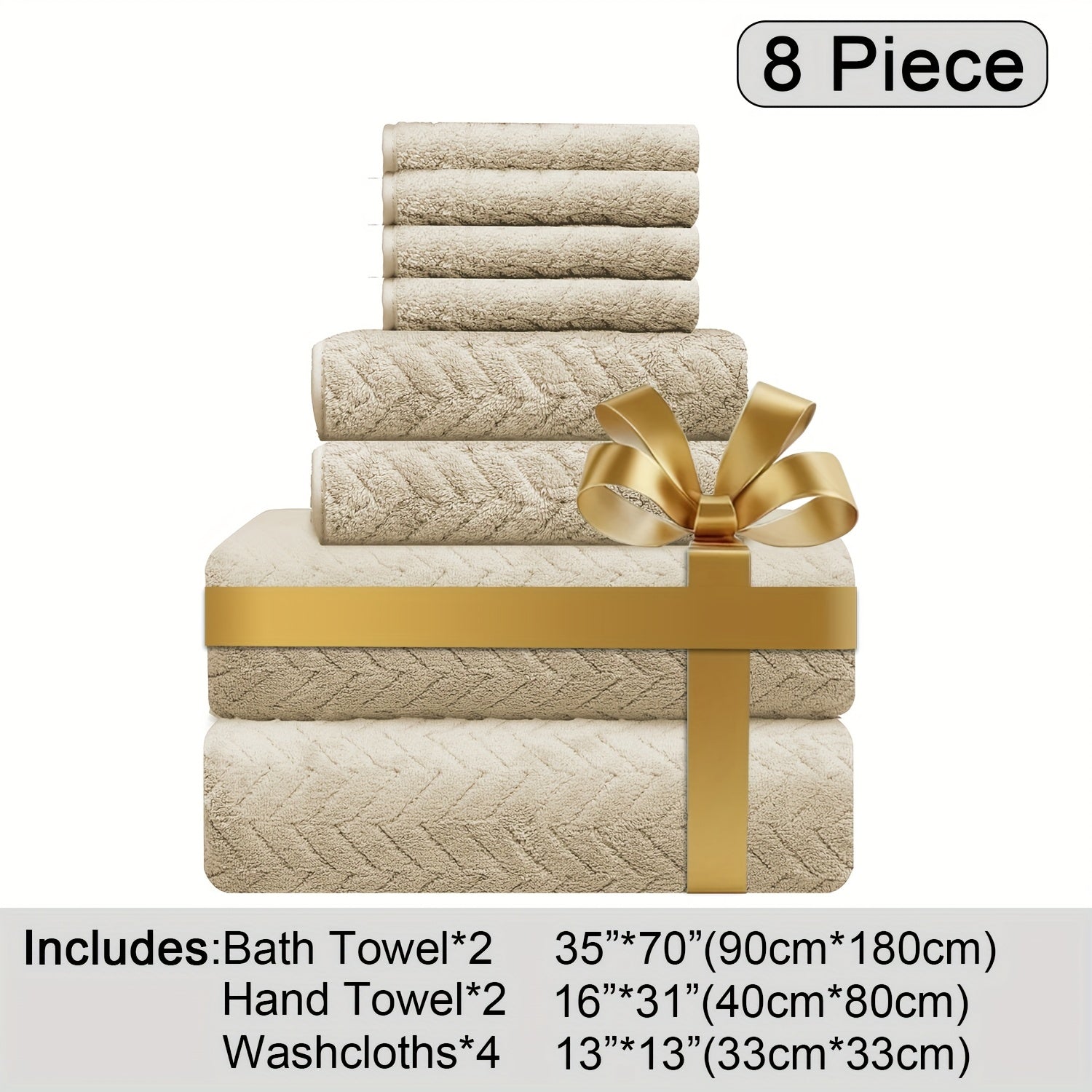 Oversized Bath Towels Set Microfiber