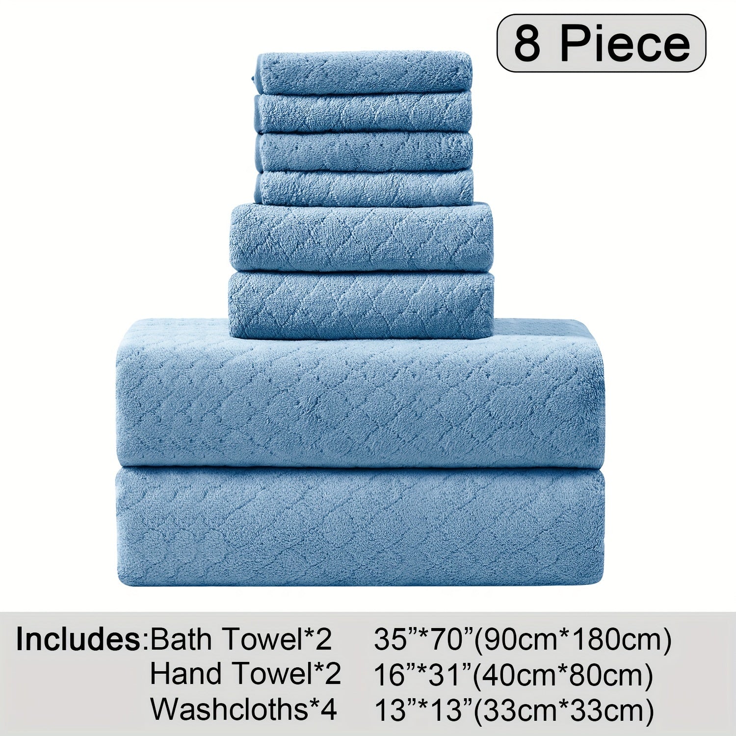 Extra Large Bath Towel Microfiber Set