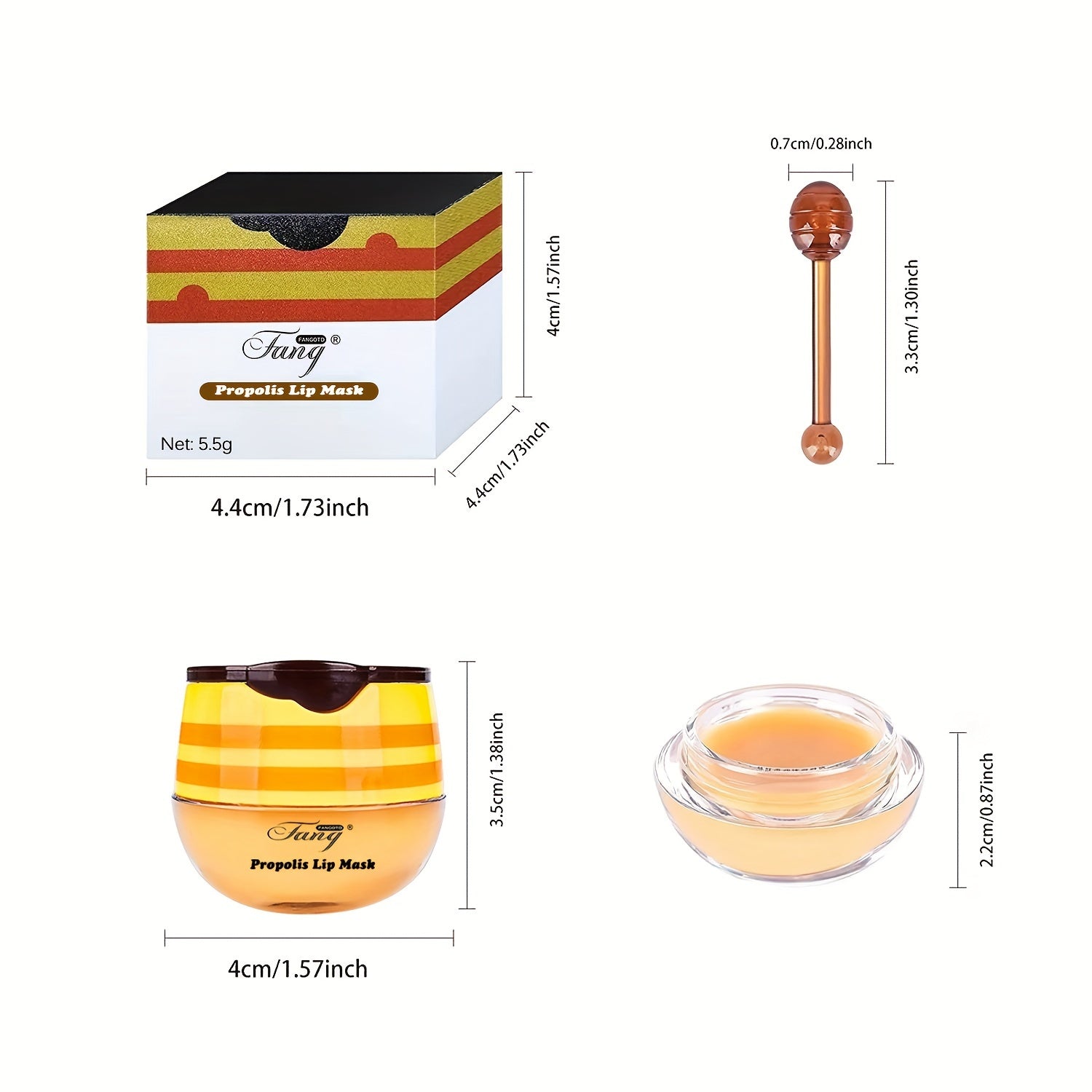 [Buy 1 Get 1 Free]2 Pack Bee Balm Lip Balm Honey Pot
