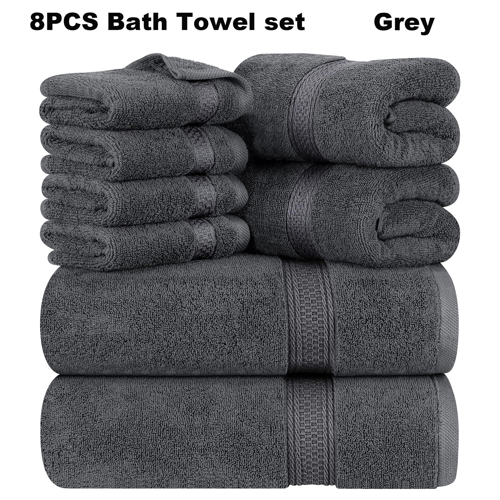 16pcs/8pcs Luxurious Soft Towel Set | 4 Bath Towels, 4 Hand Towels, 8 Washcloths