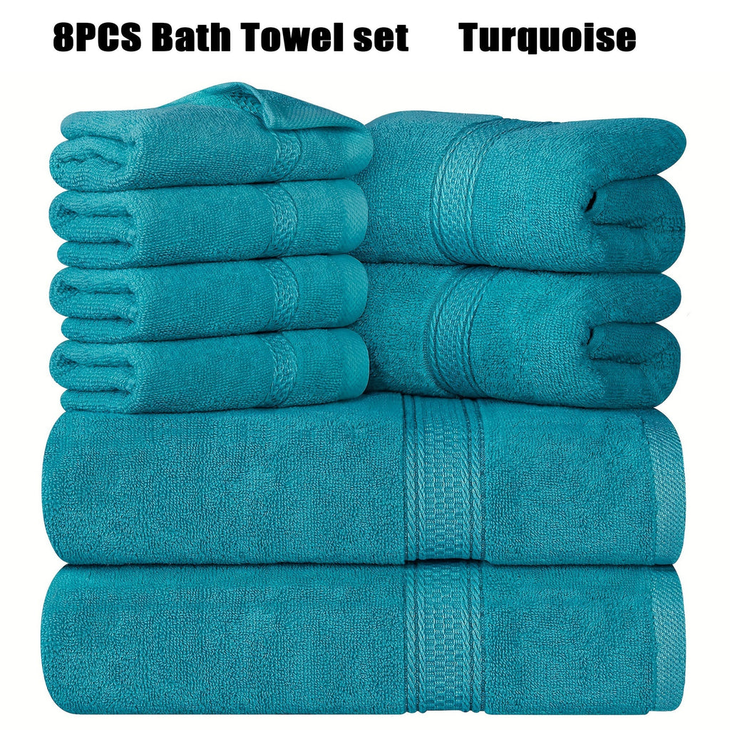 16pcs/8pcs Luxurious Soft Towel Set | 4 Bath Towels, 4 Hand Towels, 8 Washcloths