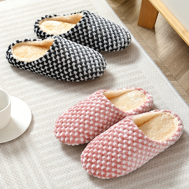 Women's Indoor Plush Lined Flat Slippers